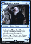 Malevolent Hermit // Benevolent Geist (PRE-61S) - Innistrad: Midnight Hunt Promos: (Double Faced Transform) Foil