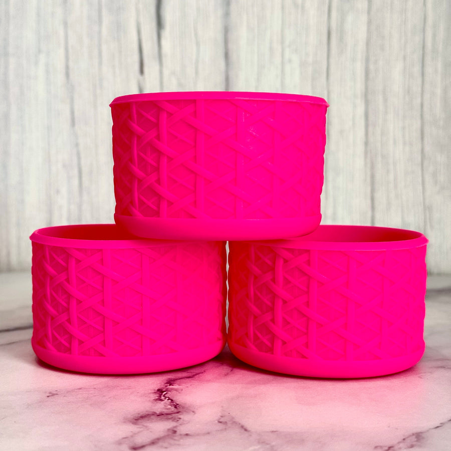 HOT PINK RATTAN Tumbler Boot -fits 20-40oz BY