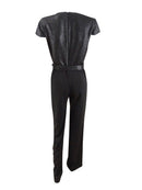 Lauren by Womens Belted Glitter Jumpsuit, Size 6
