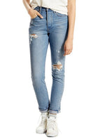 Levis 501Womens Destruct Slim Jeans in Cant Touch This, Size 30X28