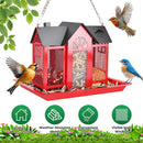 Barn Bird Feeder with Lift Top Lid and Viewing Window