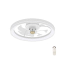 19 Inch Ceiling Fan Low Profile Flush Mount Fan with 3000-6500K Dimmable LED-White