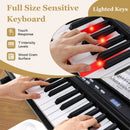 88-Key Electric Piano Keyboard with Adjustable Stand and Portable Bag