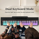 88-Key Hammer Action Weighted Keyboard with Furniture Stand-Black