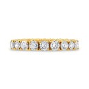 14K Yellow Gold 2.00 Cttw Shared Prong Set Round Cut Diamond Eternity Band (J-K Color, VS1-VS2 Clarity) - Ring Size 6.75