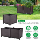 Raised Garden Bed Plant Growth Box with Self-watering System for Garden Patio Balcony Elevated Planter Box for Flowers Vegetables Herbs