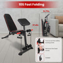 1Pc Adjustable Weight Bench With Preacher Curl Pad Resistance Bands Leg Extension For Home Gym Full Body Exercise Fedex Shipping