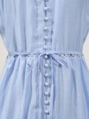 Hollow Out Sleeveless Midi Dress