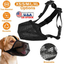 Pet Muzzle Mask Soft Mesh Muzzle Adjustable Dog Mouth Cover with Breathable Mesh Adjustable Neck Forehead Strap for Anti Biting Barking Chewing