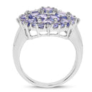 2.79 Carat Genuine Tanzanite .925 Sterling Silver Ring
