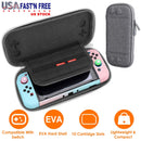 Carrying Case Compatible with Nintendo Switch EVA Hard Shell Console Storage Bag Pouch Case w/ 10 Game Catridge Slots