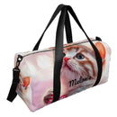 Personalized Orange Kitten Duffel Bag with Custom Name ā Cute Cat Travel, Gym & Weekend Bag