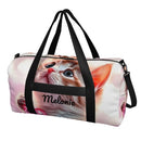 Personalized Orange Kitten Duffel Bag with Custom Name ā Cute Cat Travel, Gym & Weekend Bag