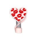 Heart Kissy Lips 3D Straw Topper