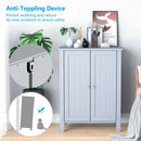 2-Door Bathroom Floor Storage Cabinet Space Saver Organizer