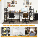 48-Inch Reversible Computer Desk with Storage Shelf