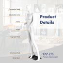 5.8 ft Plastic Female Mannequin Adjustable Detachable Manikin with Metal Stand