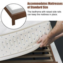 Full Size Platform Slat Bed Frame with High Headboard