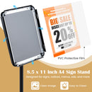 Adjustable Sign Holder Stand with 360° Rotation - 8.5 x 11 Inch
