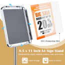 Adjustable Sign Holder Stand with 360° Rotation - 8.5 x 11 Inch