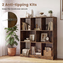8-Cube Bookcase 3-Tier Storage Organizer with Anti-Tip Kit