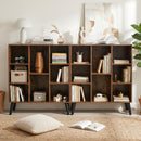 8-Cube Bookcase with Raised Legs - Rustic Brown