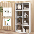 8 Cube Bookshelf with Back Guardrail for Living Room Bedroom-White