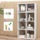 8 Cube Bookshelf with Back Guardrail for Living Room Bedroom-White