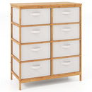 8 Drawers Dresser with Removable Fabric Bins for Bedroom-Beige
