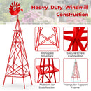 8 Feet Windmill Metal Ornamental Wind Wheel Weather Resistant