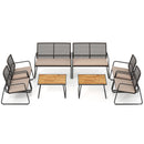 8-Piece Patio Conversation Set with Acacia Wood Coffee Table