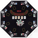 8-Player Foldable Poker Table Top with Cup Holders