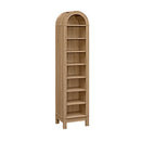 8-Tier Modern Arch Bookshelf with 3 Adjustable Shelves