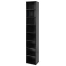 8-Tier Narrow Bookshelf with Adjustable Shelves