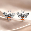 925 Sterling Silver Earrings with Pavé Setting CZ - 1.2x1.4cm for Women
