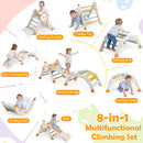 8-in-1 Foldable Climbing Set for Toddlers with Rocket Theme