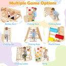 8-in-1 Foldable Indoor Jungle Gym with Swing and Monkey Bars