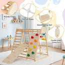 8-in-1 Foldable Indoor Jungle Gym with Swing and Monkey Bars