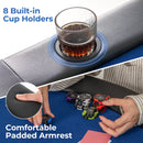 8 Players Texas Holdem Foldable Poker Table-Blue