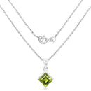 1.56 Carat Genuine Peridot .925 Sterling Silver Pendant