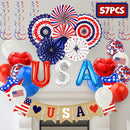 4th of July Decorations Set - 57 Piece Patriotic Party Kit