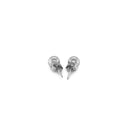 14k White Gold Classic Round Stud Earrings (5.0 mm)