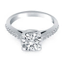 14k White Gold Trellis Diamond Engagement Ring