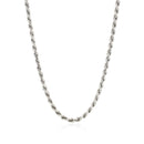 Sterling Silver 2.9mm Diamond Cut Rope Style Chain