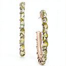Charter Club Gold-Tone Medium Navette-Stone Open Hoop Earrings