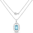 9.60 Carat Genuine Green Topaz .925 Sterling Silver Pendant