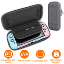 Carrying Case Compatible with Nintendo Switch EVA Hard Shell Console Storage Bag Pouch Case w/ 10 Game Catridge Slots