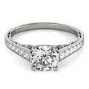 14k White Gold Cathedral Design Diamond Engagement Ring (1 1/4 cttw)