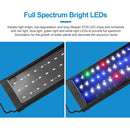 LED Aquarium Light Multi-Color Full Spectrum Freshwater Fish Tank Light w/ Extendable Brackets