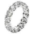 Round Cut Lab Grown Diamond Eternity Ring in 14k White Gold (6 cttw FG/VS2)